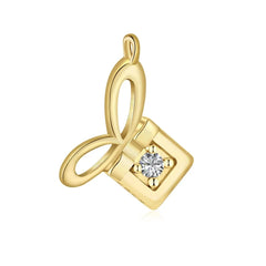 Aetolia Christmas Cubic Zirconia Charm 925 Sterling Silver 18K Gold Plated socks Pendant Jewelry Beads Diy Necklaces for women