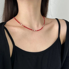Aetolia Bohemian Ethnic Style Jewelry Choker Handmade Beaded Blue Turquoise Black Necklace S925 Silver Onyx Necklaces For Women