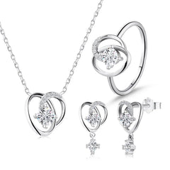 Aetolia Girls Ladies Customized Bridal Wedding Jewelry Set Bijoux Earring Necklace Cubic Zircon Sterling Silver 925 Jewelry Sets