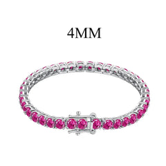 Aetolia Custom Mujeres Pulseras Diamond Charm Bracelet Bangles Cubic Zircon Cuban Link Jewelry 925 Silver Tennis Bracelets Women