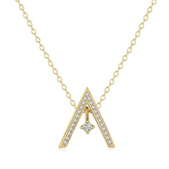 Aetolia Custom 18K Gold Plated Pendant Necklace Personalized Cubic Zirconia Stone 925 Sterling Silver Zodiac Necklaces For Women