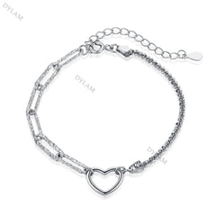 Aetolia Paracord Bracelet Led Charms For Bracelets Women Jewelry Men Leather Adjustable 925 Silver Heart Fashion Lovers Couple