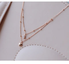 Aetolia Gold Plated Layered Necklace Chain Double Layer Star Pendant Thin Necklaces Heart Jewelry Sterling Silver