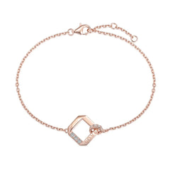 Aetolia Rose 18K Gold Plated Flower Universe Planet Star Heart 4 Four Leaf Clover Bracelet 5A Cubic Zirconia Link Chain Tennis Bracelets