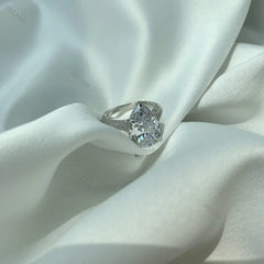 Aetolia Zircon Set 925 Iced Out Jewelry Silver Wedding Ring Promise White Gold Engagement Ring 925 Sterling Silver Diamond Ring