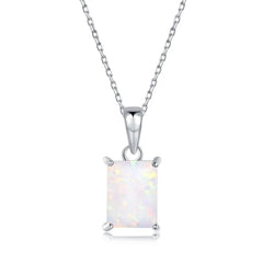 Aetolia Luxury Jewelry Sun Heart Shape 925 Sterling Silver Minimalist Dedicate Heart Chain Necklace With Opal Stone