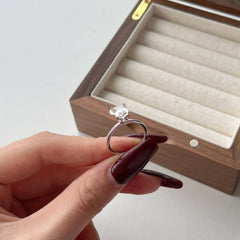 Aetolia Wholesale High Quality Wedding Jewelry Square Ring 925 Sterling Silver Engagement Emerald Cut Diamond Rings For Women