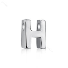 Aetolia 925 Sterling Silver Sliding Chain Personalized Alphabet Necklaces Diy Name Letter Initial Charm Pendant Necklace 18K Gold Plated