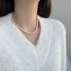 Aetolia Delicate Trendy Women Jewelry Shell Pearl Necklace Summer Beach 925 Silver Pearls Choker Necklaces For Women Wedding Party