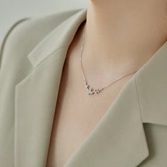 Aetolia 925 Sterling Silver Personalized Jewelry 18K Gold Platinum Dainty Necklace Zirconia Chain Butterfly Necklaces For Women