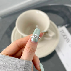 Aetolia Custom s925 Sterling Silver Eternity Round Oval Ring 5A Cz Cubic Zirconia Promise Engagement Wedding Rings Jewelry Women