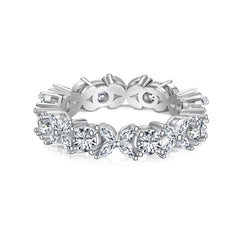 Aetolia Customize Flower S925 Sterling Silver Diamond Ring New Design Personality Cz Cubic Zirconia Eternity Band Rings Jewelry Women