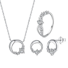 Aetolia Girls Ladies Customized Bridal Wedding Jewelry Set Bijoux Earring Necklace Cubic Zircon Sterling Silver 925 Jewelry Sets