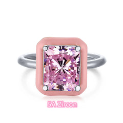 Aetolia High Quality Cubic Zirconia Ring Sterling Silver 925 Yellow Gold Color Zirconia cz Main Stone rings for Christmas Gift