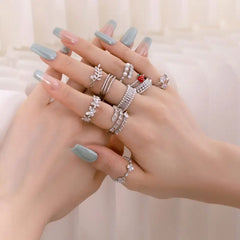 Aetolia High Quality S925 Silver Bamboo Snake Shape Baguette Diamond Cz Zirconia Ring 18K Gold Plated Fine Jewelry Rings For Women