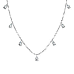 Aetolia Turkish Dainty Cz Zircon Pear Shape Sapphire Emerald Stone Necklace S925 Silver Water Drop Necklaces For Women Jewelry