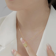 Aetolia Joya De Plata Pendant Women Layer Pearl Necklaces Zirconia Jewelry 18K Gold Plated 925 Sterling Silver Smile Flower Necklace