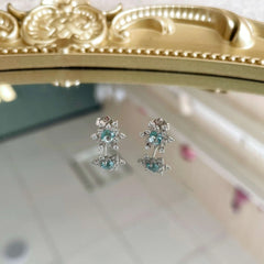 Aetolia Christmas gift dainty jewelry in women 925 luxury zircon silver sterling stud high quality cz silver snowflake earrings