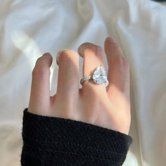 Aetolia Factory Wholesale High Quality 925 Sterling Silver Engagement Shining Rings Romantic Rhodium Plated Wedding Ring