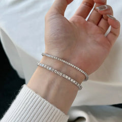 Aetolia Wholesale 2Mm Blue Sapphire Bracelets Bulk Cz Cubic Zirconia Tennis Bracelets Women Chains S925 Silver Bracelet For Sale