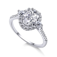Aetolia Grade 5A CZ Zircons Square Circle Flower Sun Shaped Solitaire Engagement Wedding Sterling Silver Rings For Women