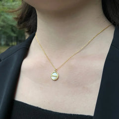 Aetolia Custom Vintage Coin Pendant Necklace S925 Sterling Silver 18K Gold Plated Customized Dream Letter Necklaces For Women