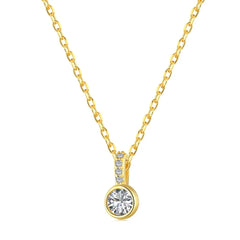 Aetolia Women Chain 18K Gold Plated Jewelry Popular 925 Sterling Silver Statement Heart Luxury Cubic Zircon Pendant Necklace