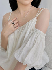 Aetolia Minimalist s925 Sterling Silver necklace Rhodium Plated Beaded Chain Necklace for Women Fine Fashion Jewelry Jewellery