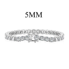 Aetolia Hypoallergenic S925 Sterling Silver bracelet Round Cut 5mm 6mm 0.5ct 0.75ct Diamond Luxury 5A Zirconia Tennis Bracelets bangles