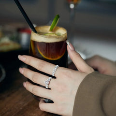 Aetolia Anillos Mujer De Plata Anillo 9.25 Ley Aesthetic 925 Sterling Silver Art Deco Compromiso Dama Promesa Calidad Ring