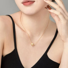 Aetolia Bee Necklace Jewelry Cubic Zirconia Charm Honey Bee 18K Gold Plated S925 Sterling Silver Pendant Necklaces For Women