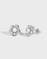 Aetolia Oem Odm Trendy Fast Shipping Flower Shape 925 Sterling Silver Stud Earring 18K Gold Plated Studs Earrings Jewelry Women