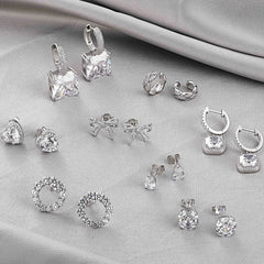 Aetolia Zircon Earrings Cuff For Lady Also Have Stud And Hoop Earrings 100% silver earrings cuff