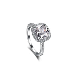 Aetolia Zircon Set 925 Iced Out Jewelry Silver Wedding Ring Promise White Gold Engagement Ring 925 Sterling Silver Diamond Ring