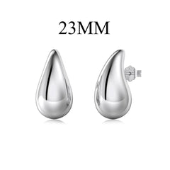 Aetolia Wholesale Hot Sale S925 Silver Fine Jewelry Melon Seed Geometric Earring 18K Gold Plated WaterDrop Stud Earrings For Women