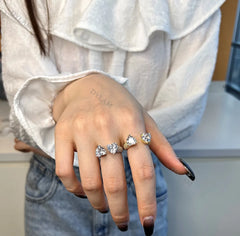 Aetolia INS French Fine Jewelry Engagement Sterling Silver Bling Rings Women 925 Wedding Ring