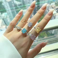 Aetolia Fine Custom 8A CZ Engagement Moissanite Rings Diamond Wedding Jewelry S925 Sterling Silver Ring For Women 18K Gold Plated
