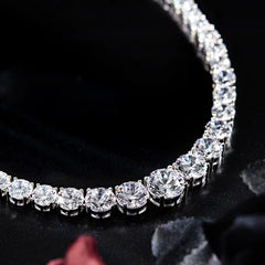 Aetolia Fine Jewelry 925 Sterling Silver Necklace Luxury Cz Cubic Zirconia Baguette Diamond Cuba Tennis Chain Jewelry Manufacturer