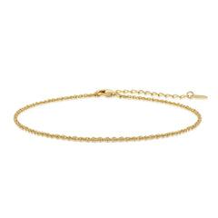 Aetolia Accessories Bracelet Bangle 18K Gold Plated Anklets Set Initial Alphabet Letter A-Z Charms Pendant Cuban Link For Women