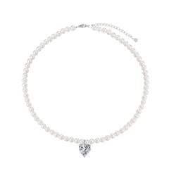 Aetolia Vintage Cuban Zircon Waterproof 18K Gold S925 Sterling Silver Pearl Necklace Chain Choker Pendant Necklaces Set Jewelry Women