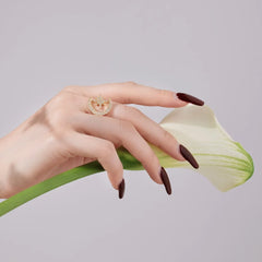 Aetolia High Quality Trendy Cubic Zirconia Crescent Moon And Star Ring 925 Sterling Silver 18K Gold Adjustable Rings Jewelry Women