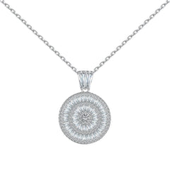 Aetolia Custom 925 Sterling Silver Pendant Chain Necklace Iced Out Round Baguette Shape Pink Cz Cubic Zirconia Necklaces For Women