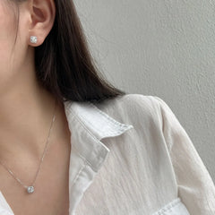 Aetolia 7.2mm 5AAAAA CZ stone engagement iced out square shaped stud earring jewellery wedding real 925 sterling silver earrings