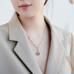 Aetolia New Arrival Ins Bloggers Elephant Pendant S925 Sterling Silver Retro Rhodium Chain Necklace For Women And Man Daily Wear