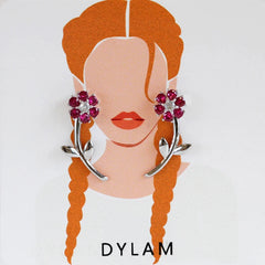 Aetolia Plant Flower Fashion Earrings Trend Jewelry Drop Statement Gold Earrings Set with Card 21524 Earring Women