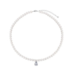 Aetolia Vintage Cuban Zircon Waterproof 18K Gold S925 Sterling Silver Pearl Necklace Chain Choker Pendant Necklaces Set Jewelry Women