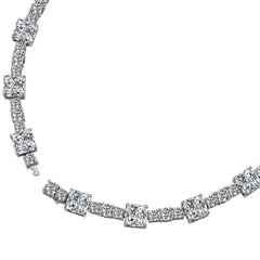 Aetolia High Quality Elegant Fine Jewelry Personality Yellow Square Cz Cubic Zircon Necklace S925 Sterling Engagement Wedding Supplies