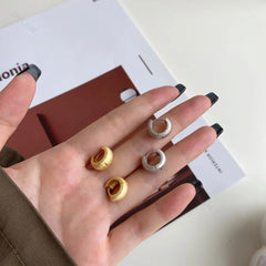 Aetolia S925 Sterling Silver Needle Circular Matte Frosted Stud Earrings For Girls Women Top hot sale Aetolia Fashion Huggie Earrings Trend