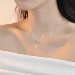 Aetolia Elegant Minimalist Irregular Pearl Necklace S925 Sterling Silver Pearl Chokers Customize Cz Cubic Zirconia Necklace For Women