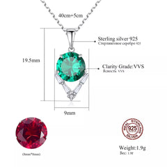 Aetolia 925 Sterling Silver 18K Gold Plated Round Gemstone CZ Diamond Pendant Necklace SN-409